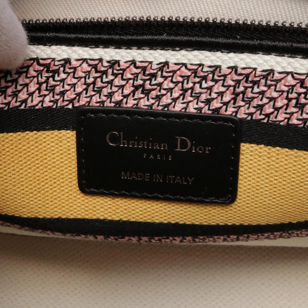 Dior Lady D-Lite Medium Handbag Bag Canvas White - Picture 4 of 5